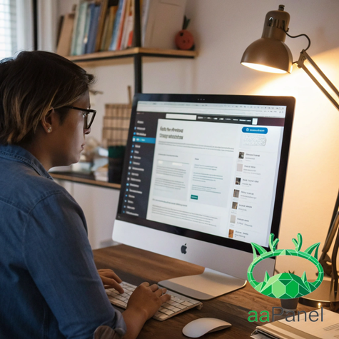 IT employee working at home with Smart Admin Processes.