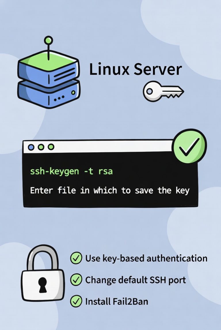 Secure SSH Access on Linux Server with Key-Based Authentication