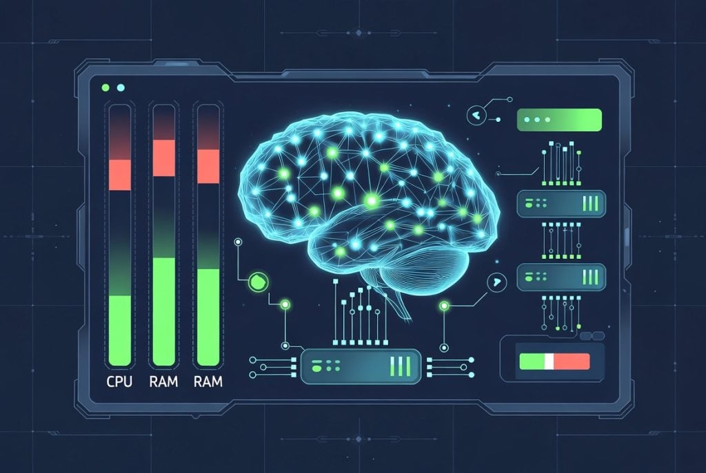 AI dynamically allocating server resources for optimal website performance