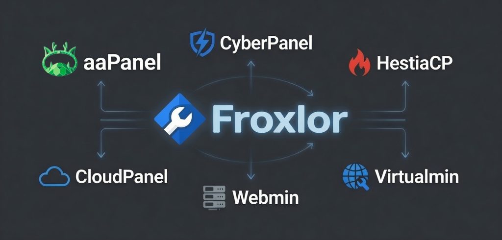 Froxlor logo with top alternative control panels comparison