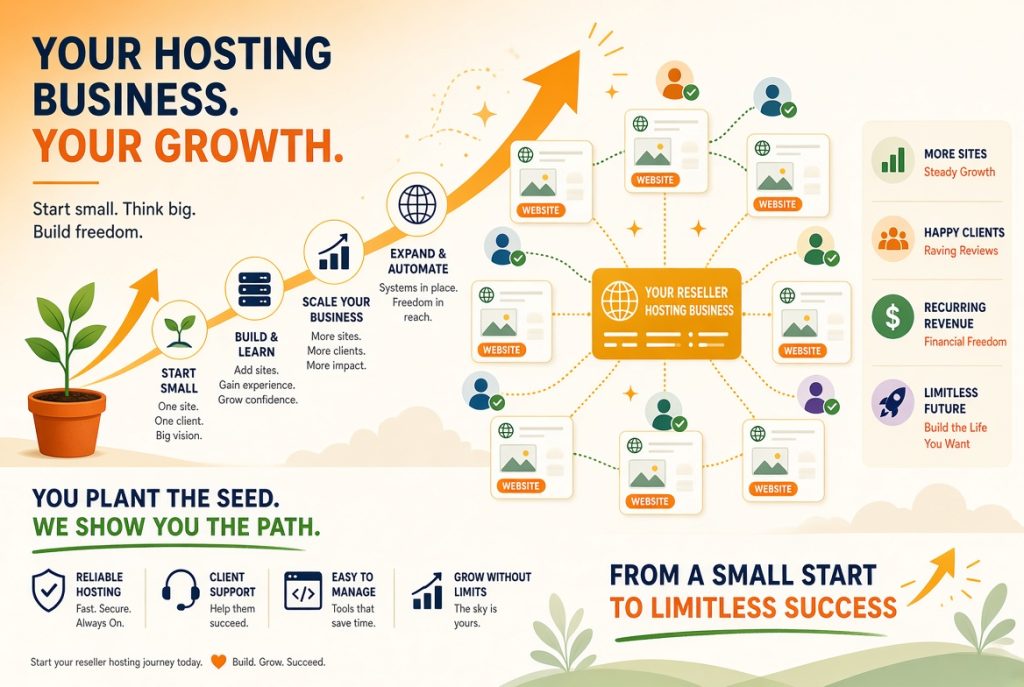 Growing a new hosting business with cheap reseller hosting packages