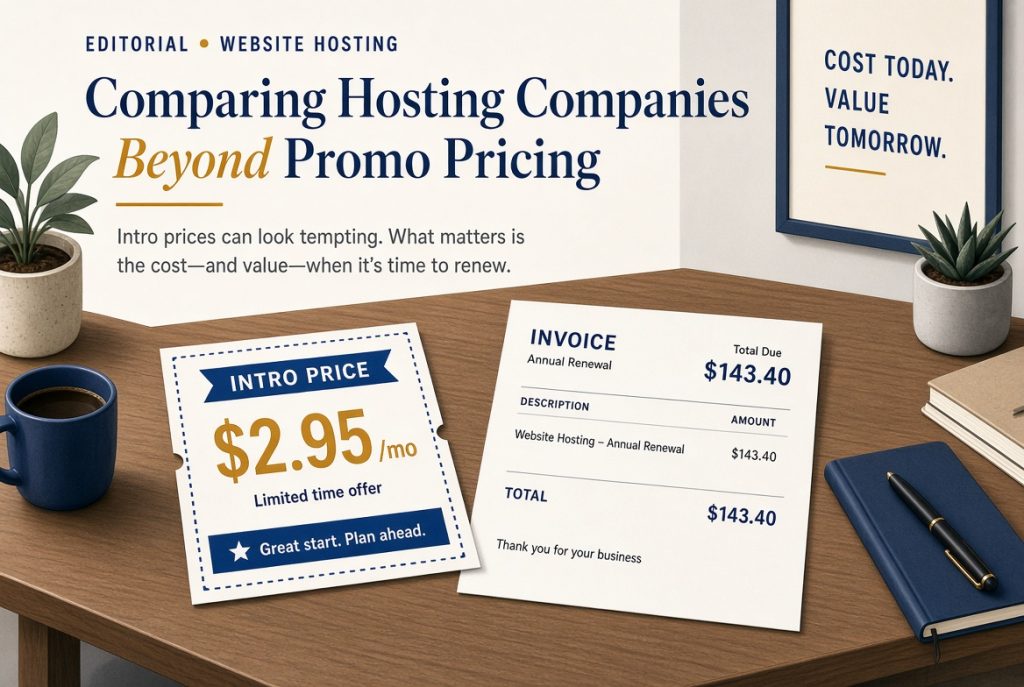 Checklist for comparing hosting renewal price, backups, disk type, region, and how easy it is to leave