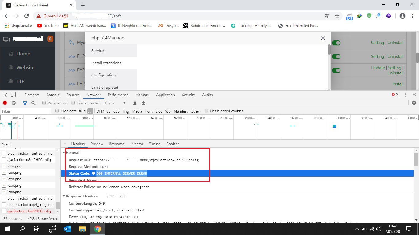 Php 7.4 Extensions Blank page - aaPanel - Free Hosting control panel ...