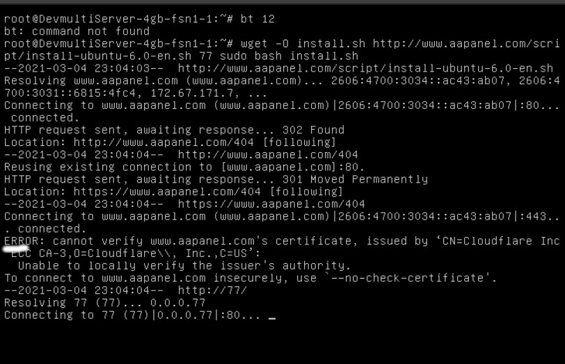 AAPANEL without access. - aaPanel - Free Hosting control panel. One ...