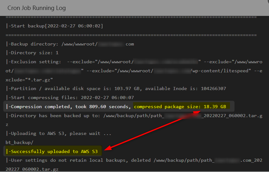 How to upload backup larger than 9.8 GB to AWS S3? - aaPanel - Free ...