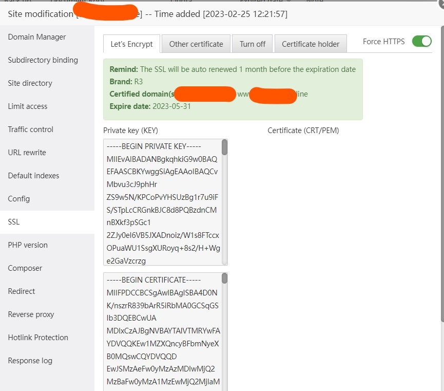 SSL checker gives an error, but the certificate is installed 