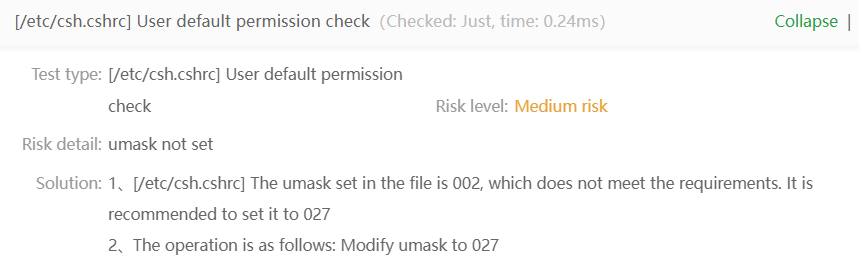 [/etc/csh.cshrc] User default permission check does it required to ...