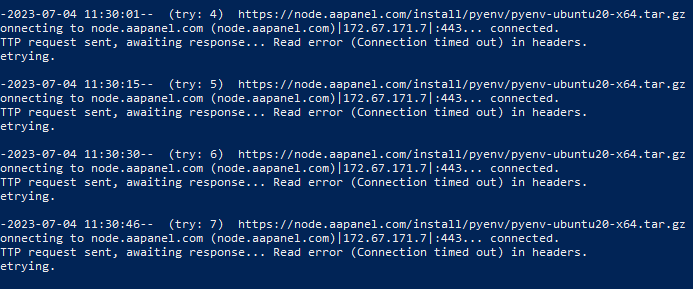 I can't install aaPanel - aaPanel - Free Hosting control panel. One ...