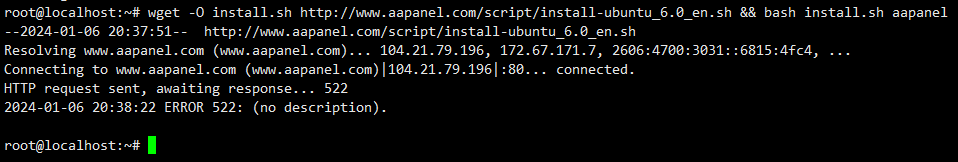 It's no longer possible to install the panel !!! - aaPanel - Free ...