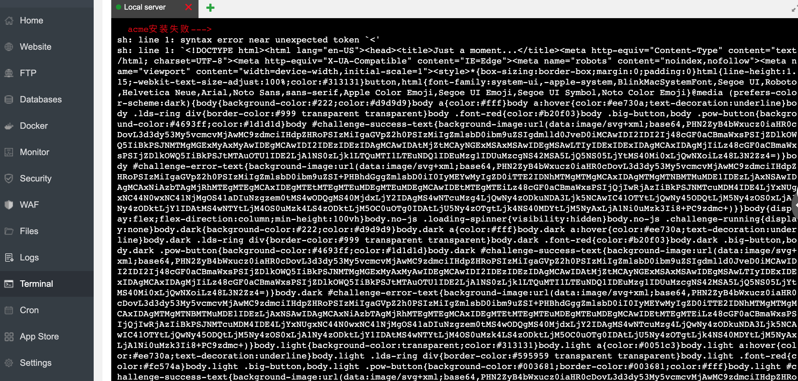 My aaPanel is reporting error warnings and failures without making any ...
