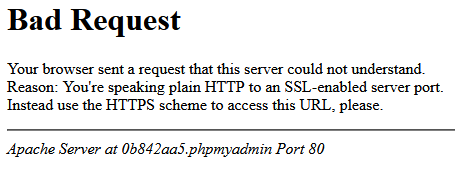phpmyadmin ssl not working, error 400 Bad Request - aaPanel - Free ...