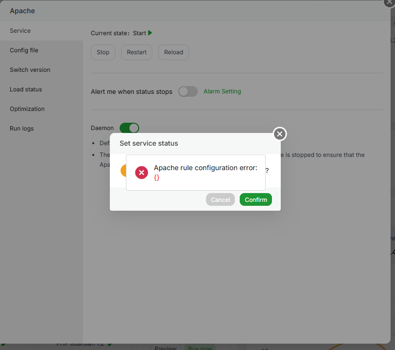 Apache & WP Toolkit Failure on v7.0.26 - aaPanel - Free Hosting control ...