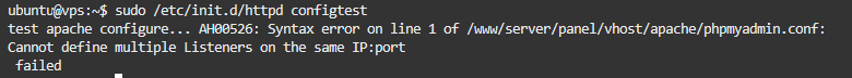 Apache service fails to start - aaPanel - Free Hosting control panel ...