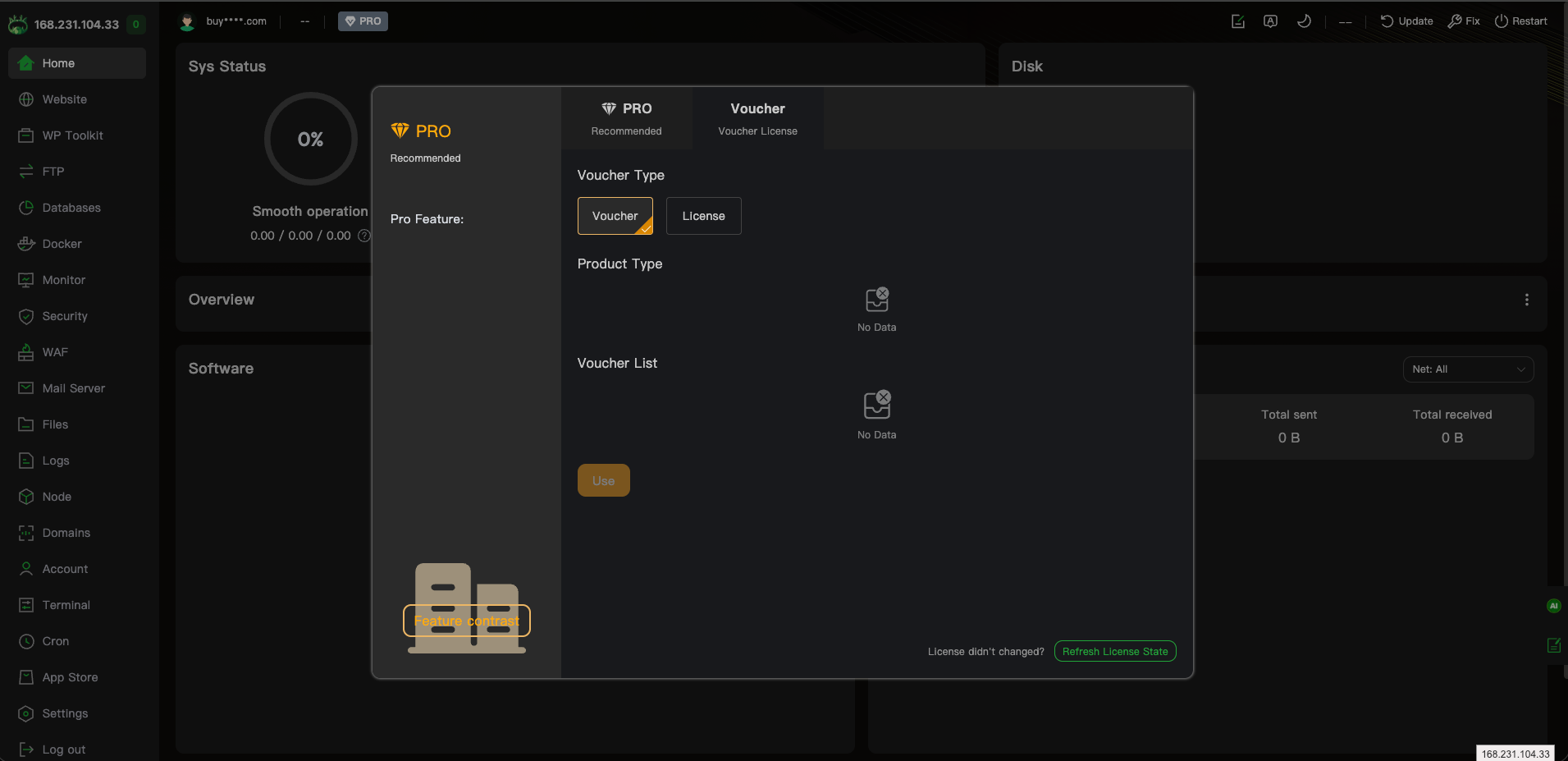 Cannot close Pro activation screen & Dashboard details not loading ...