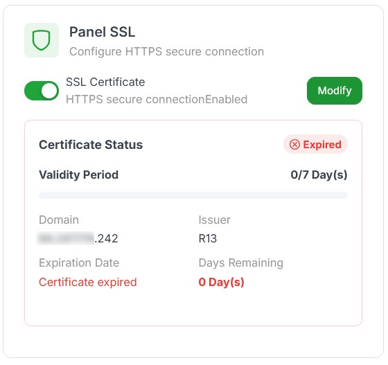 Panel SSL - 4 Day(s) remaining everytime - aaPanel - Free Hosting ...